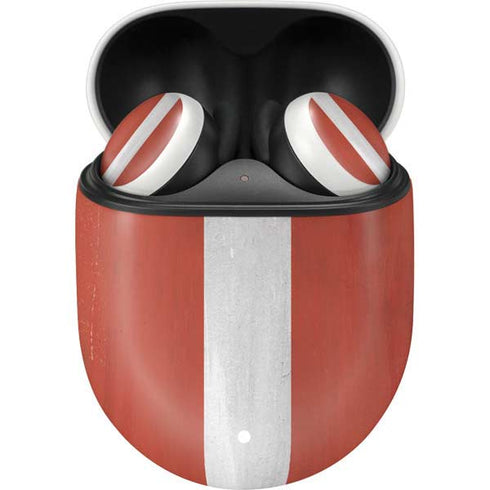 Latvia Flag Distressed Google Pixel Buds Skin